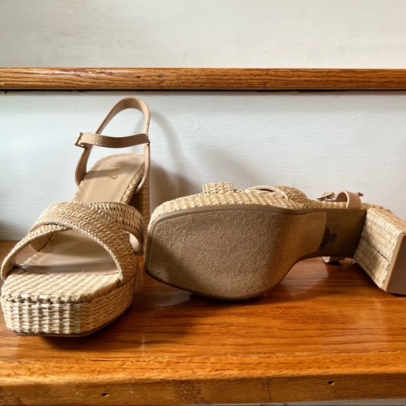 Y-Not Raffia Platform Sandals - Picture 4 of 4